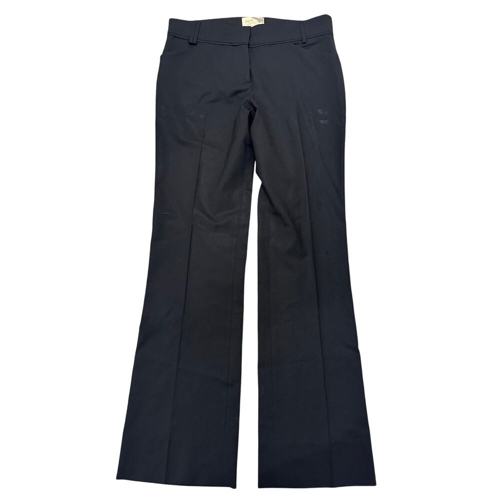 Elizabeth and James Women's Wool High Waisted Flared Leg Trousers Pants Black, 4